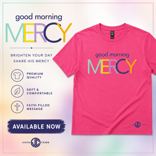 Good Morning Mercy Neon Pink Tee