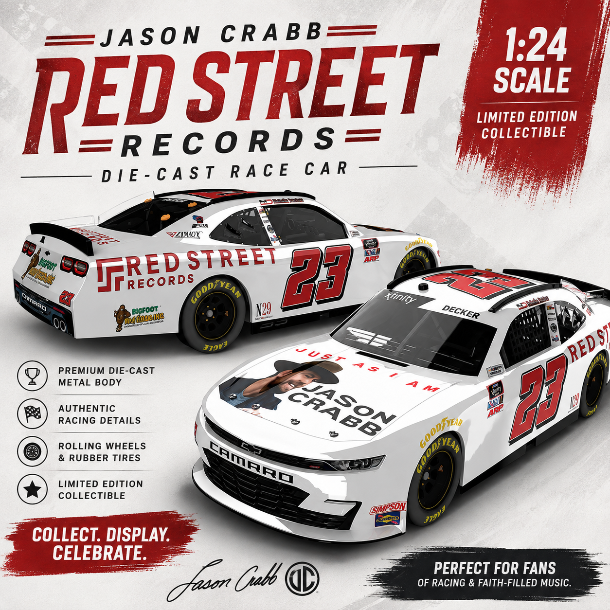 Jason Crabb - Natalie Decker #23 Collectible Die Cast Car