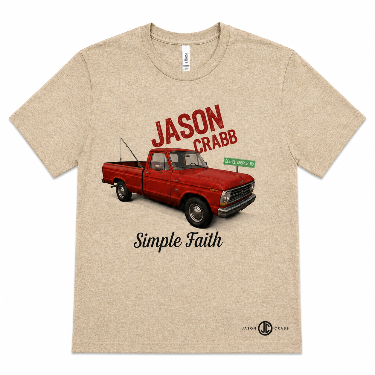 Simple Faith Heather Tan Truck Tee