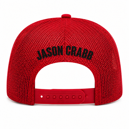 "HEY YALL" Red Trucker Style Ballcap - PREORDER